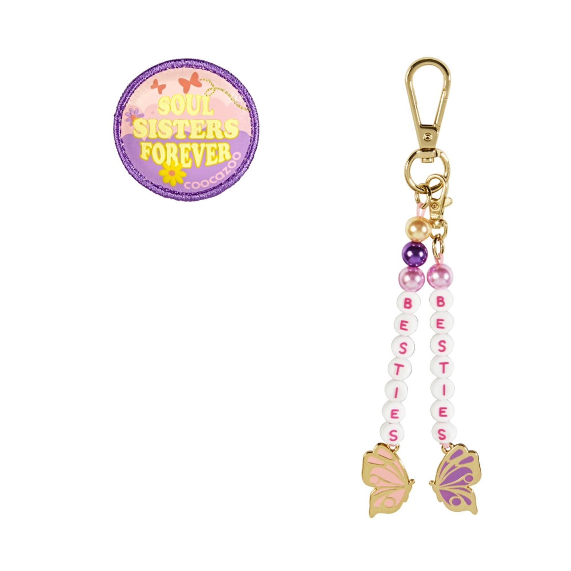 coocazoo Colour UP-Set „Soul Sister“, bunt, Anhänger & Clip-Patch, kompatibel mit coocazoo Schulrucksäcken, Motiv & Anhänger, austauschbar & individuell, ab der 3. Klasse