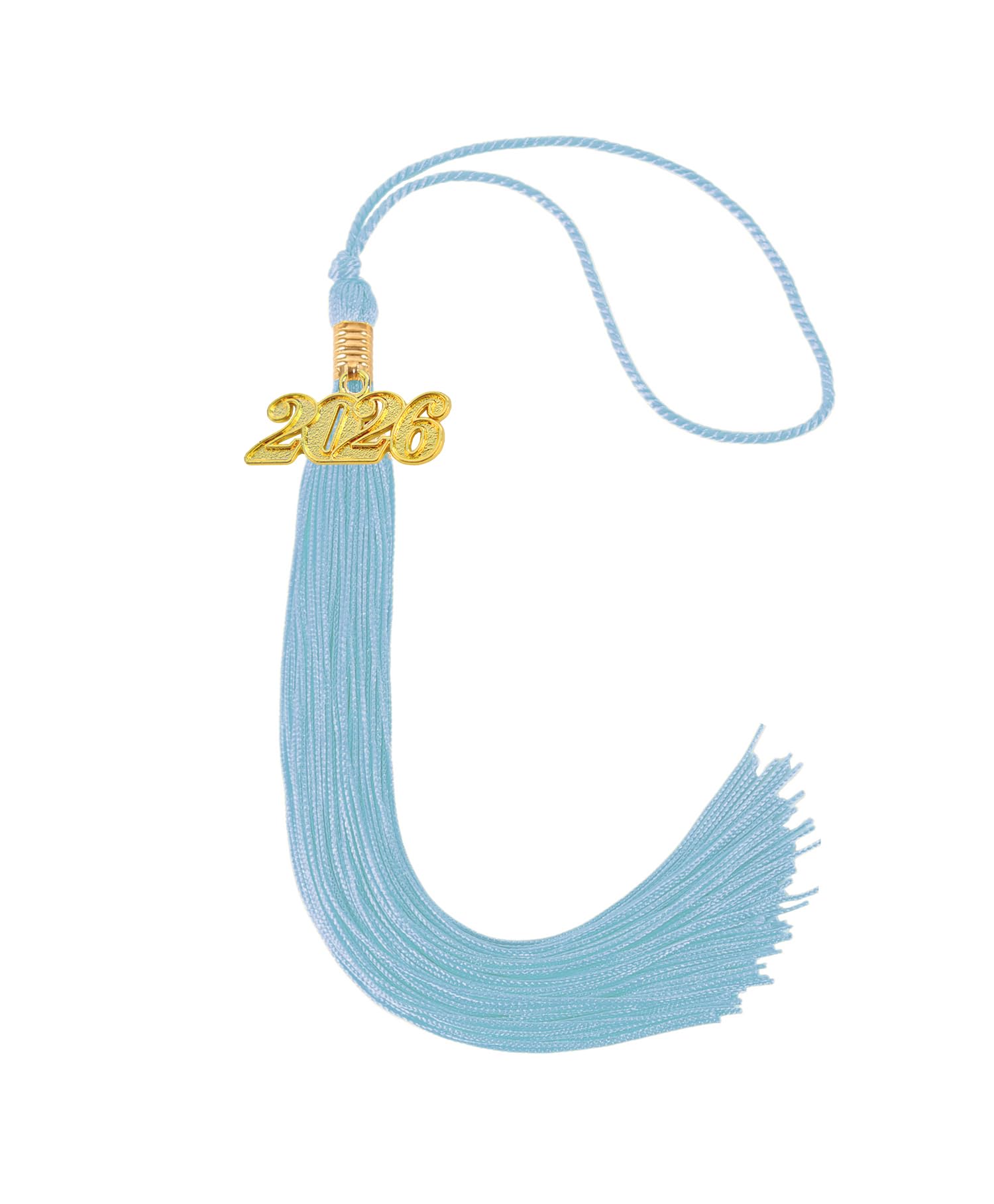 Graduation Tassel 2026 for Grad Cap,Sky Blue Tassel with Gold Charm