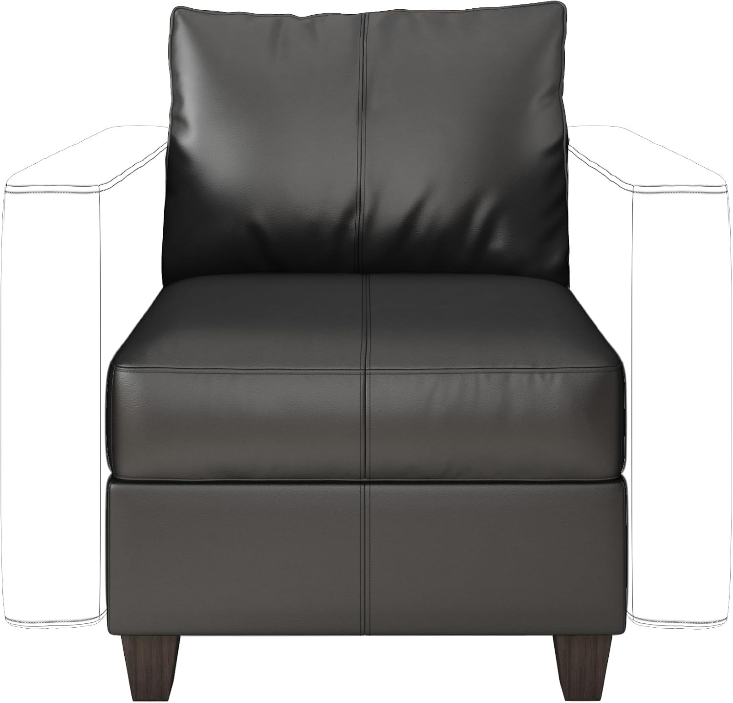 EASE MOOSE Middle Module Seat for Modular Sofa Armless Chair Customizable Sectional Sofa Couch with Storage