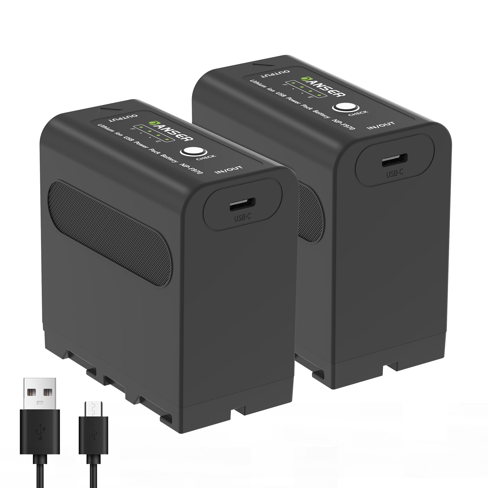 OANSER NP-F970 with USB-C 2 Pack, 8800mAh Replacement Battery for Sony NP-F970 NP-F960 NP-F750 NP-F550,NPF Battery Compatible for Sony CCD-TRV215