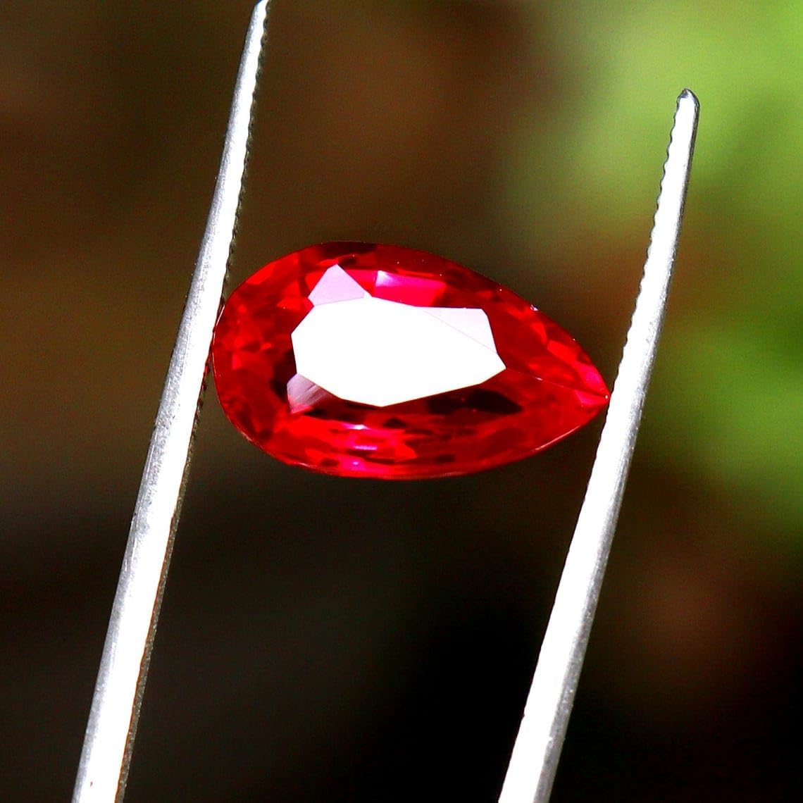 5.20 Ct AAA+ Natural Mozambique Blood Red Ruby – Certified Pear Cut Loose Gemstone for Ring & Jewelry Making