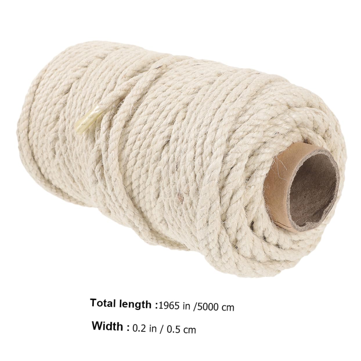 1rollo Cuerda De Sisal para Rascadores De Gatos Cuerda Resistente y Decorativa para Árbol Rascador para Manualidades y Reparación De Postes De Rascado