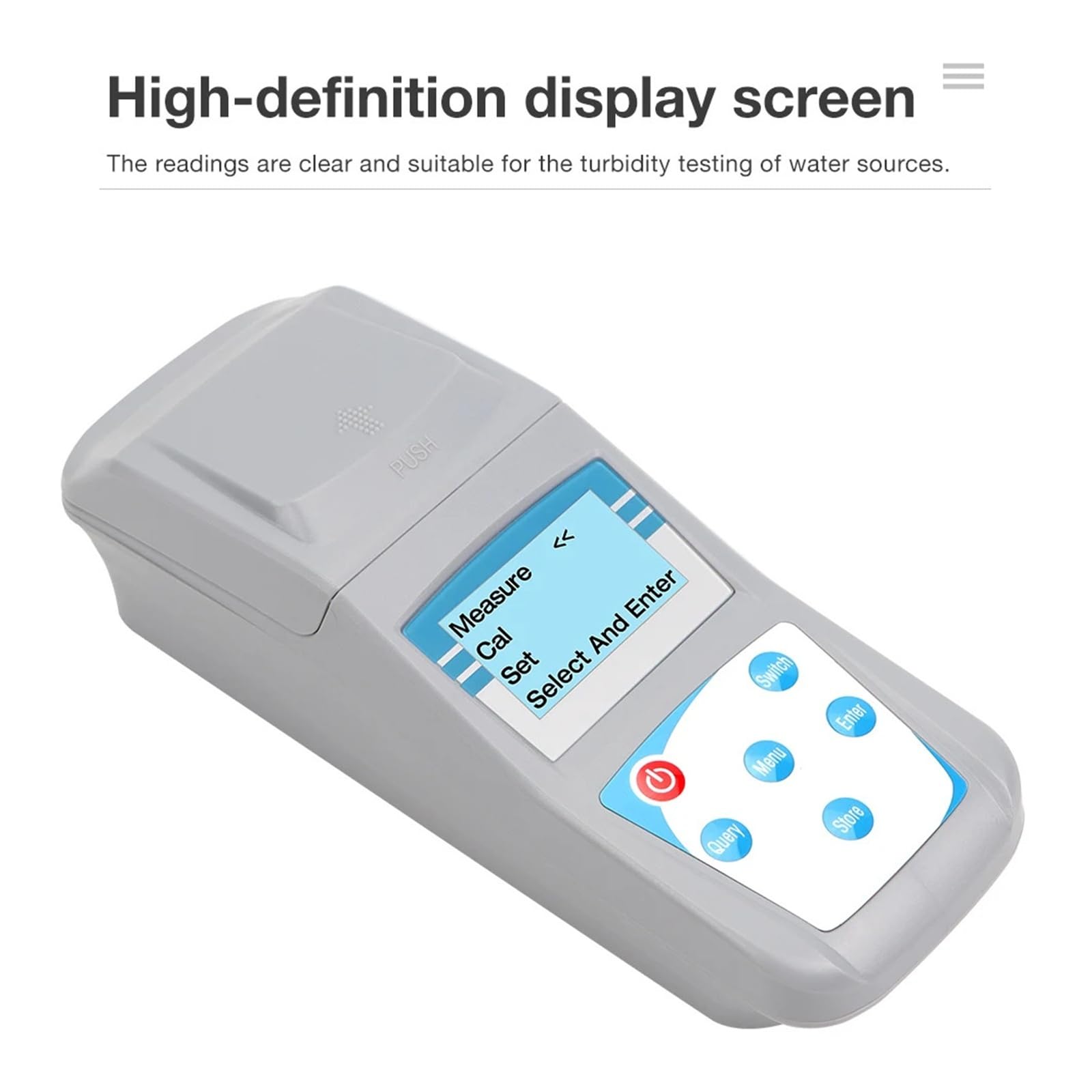 Comprobador digital de turbidez 0-1000 NTU, turbímetro retroiluminado LCD portátil para tratamiento de aguas residuales y piscinas, medición precisa de la calidad del agua