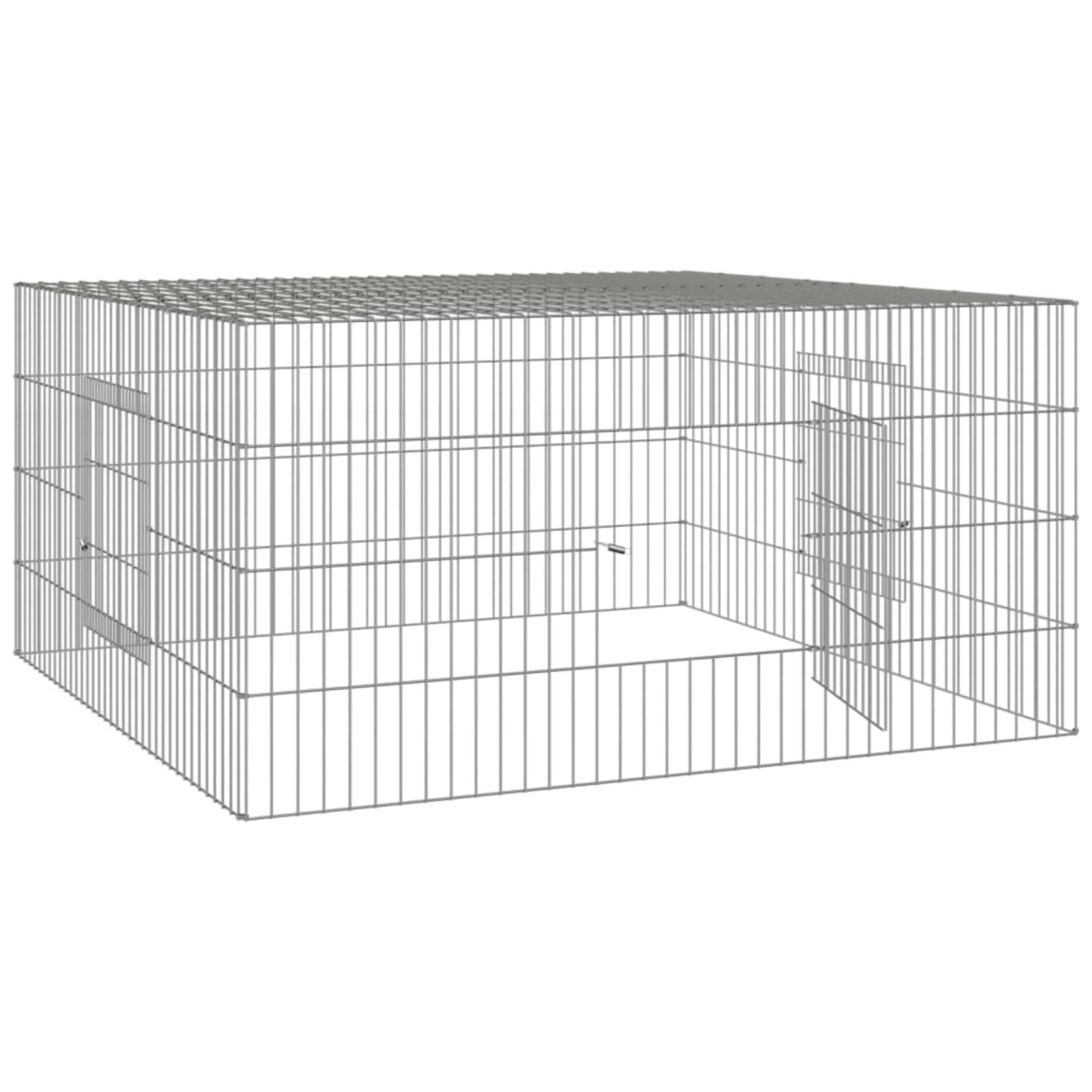 ShGaxin Jaula para Conejos Hierro galvanizado 110x110x55 cm, Jaula Cobaya, Corralito para Perros, Vallas para Perros, Valla para Mascotas, Recinto para Conejos - SPU:171562