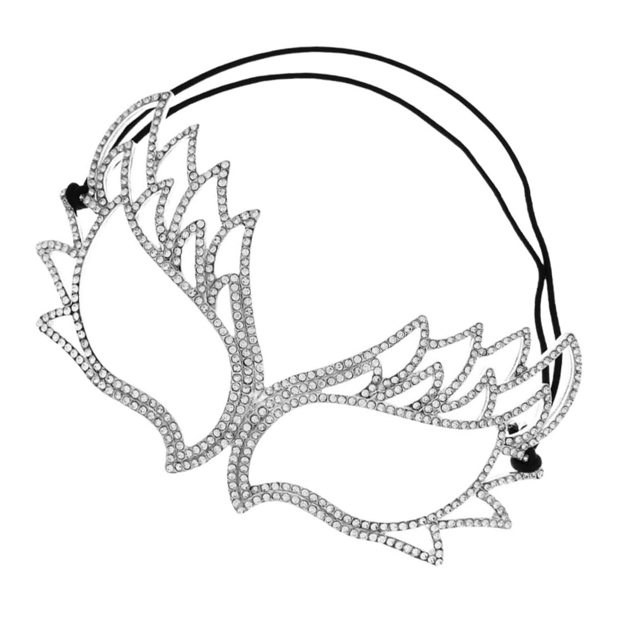 TOGEVAL Women Rhinestone Masquerade Half Mask for Halloween Party Elegant Costume Accessory for Masquerade Events Lightweight Design for Comfort and Style for Cosplay and Festive