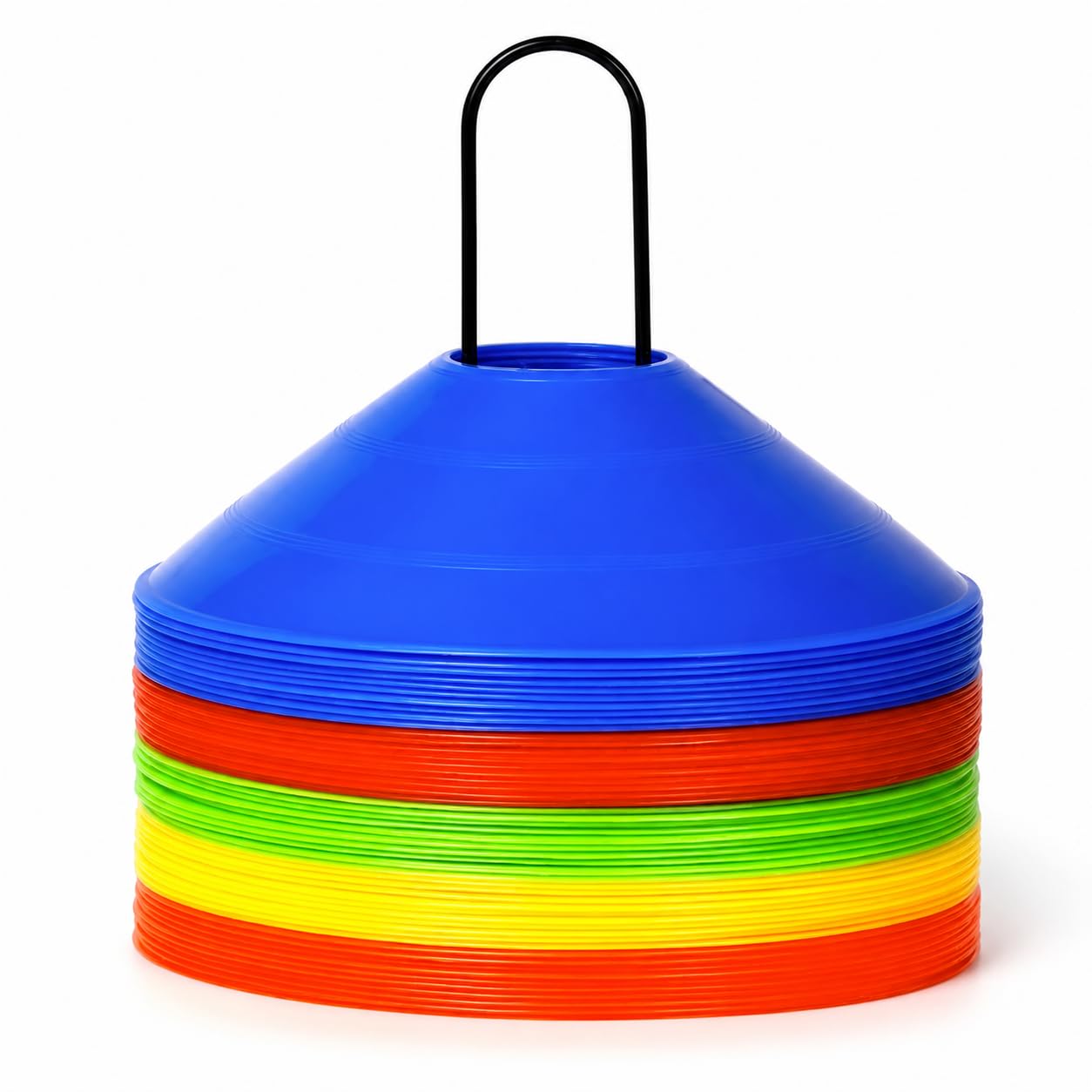 Soccer Training Marker Cones, Thickened Disc Cones with Holes, Obstacle Markers Thickened Round Mouth Logo Plate Green 30g-image-30