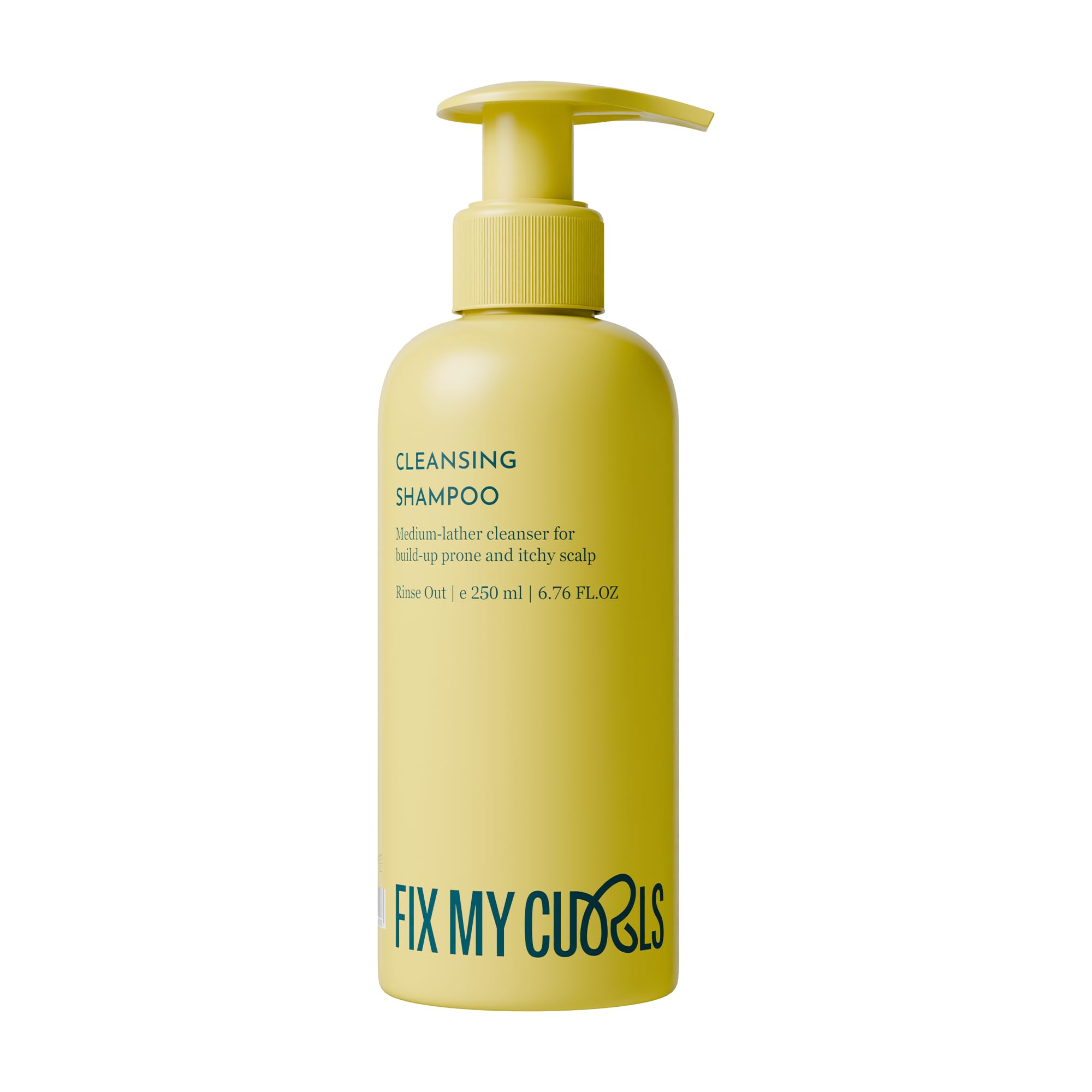 Fix My Curls Cleansing Shampoo for Curly Hair & Wavy Hair| Enriched with Apple Cider Vinegar, Tea Tree & Rosemary Oil| Anti-Frizz, Anti-Itch | pH Balanced, Paraben-Free, Silicone-Free & Sulfate-Free 250ml