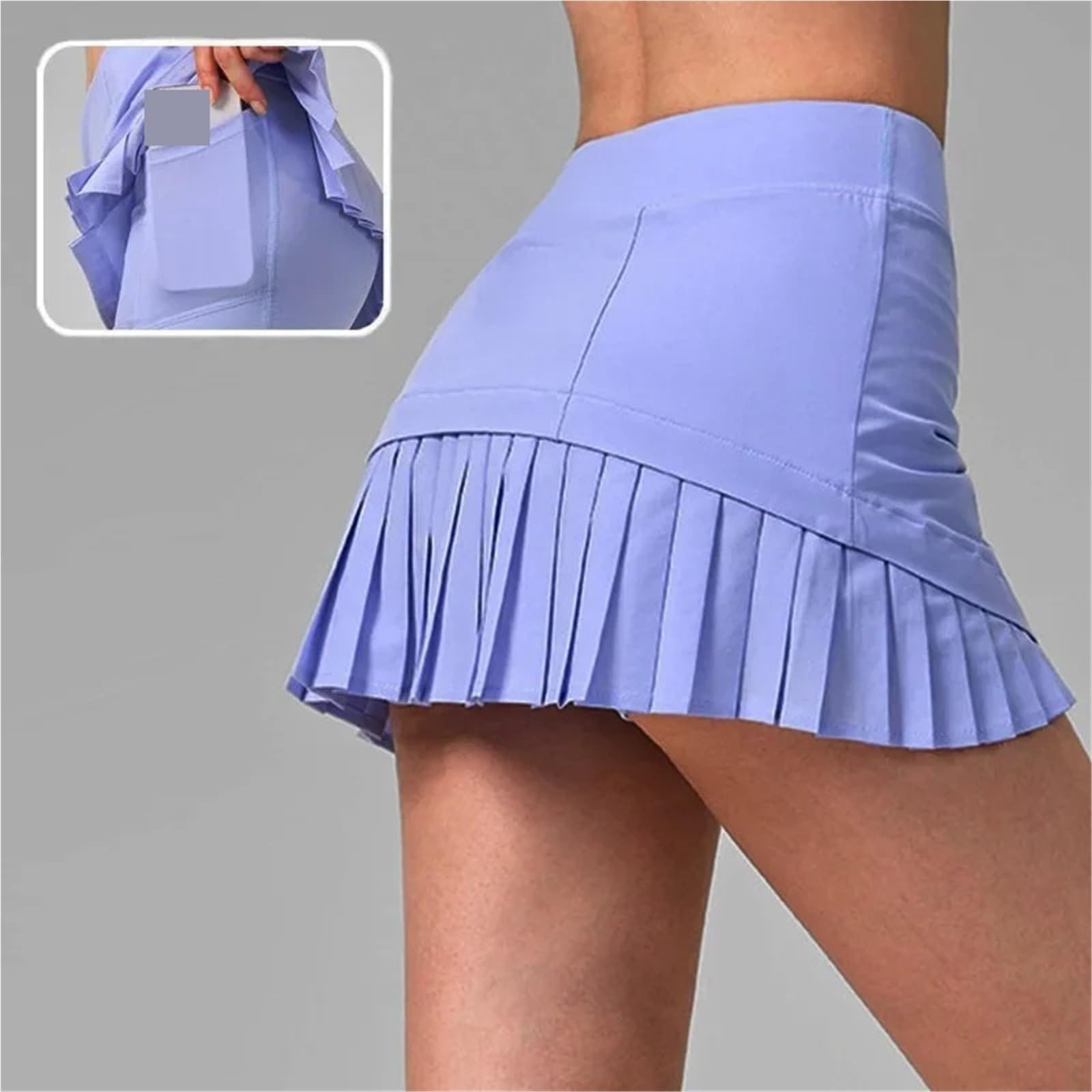 Falda de Tenis poliéster Spandex for Mujer con Bolsillo