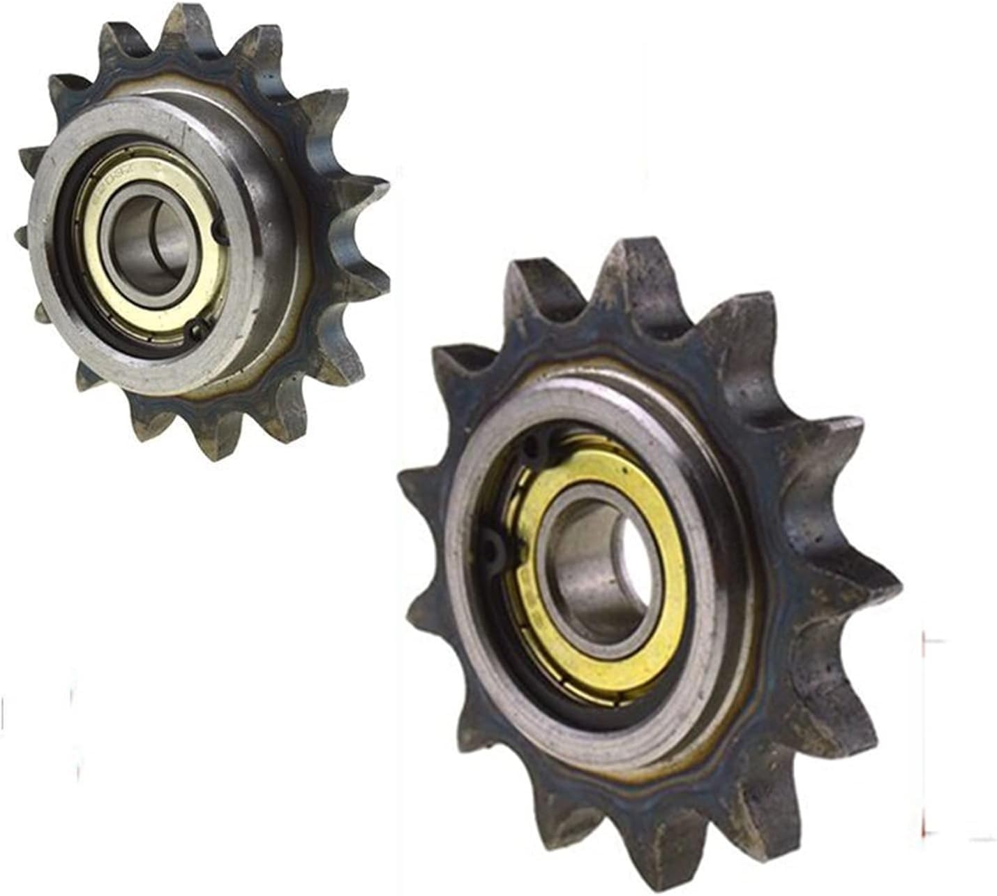 Motorritzel, Zahnrad, Modulritzel, 2 Stück Motorritzel, Motorritzel 921 Zähne, 1020 mm Innenloch, Antriebsrollenkette, Förderrollenketten, Umlenkrad mit Lager(10a12 Teeth Single Bearing X 12mm)