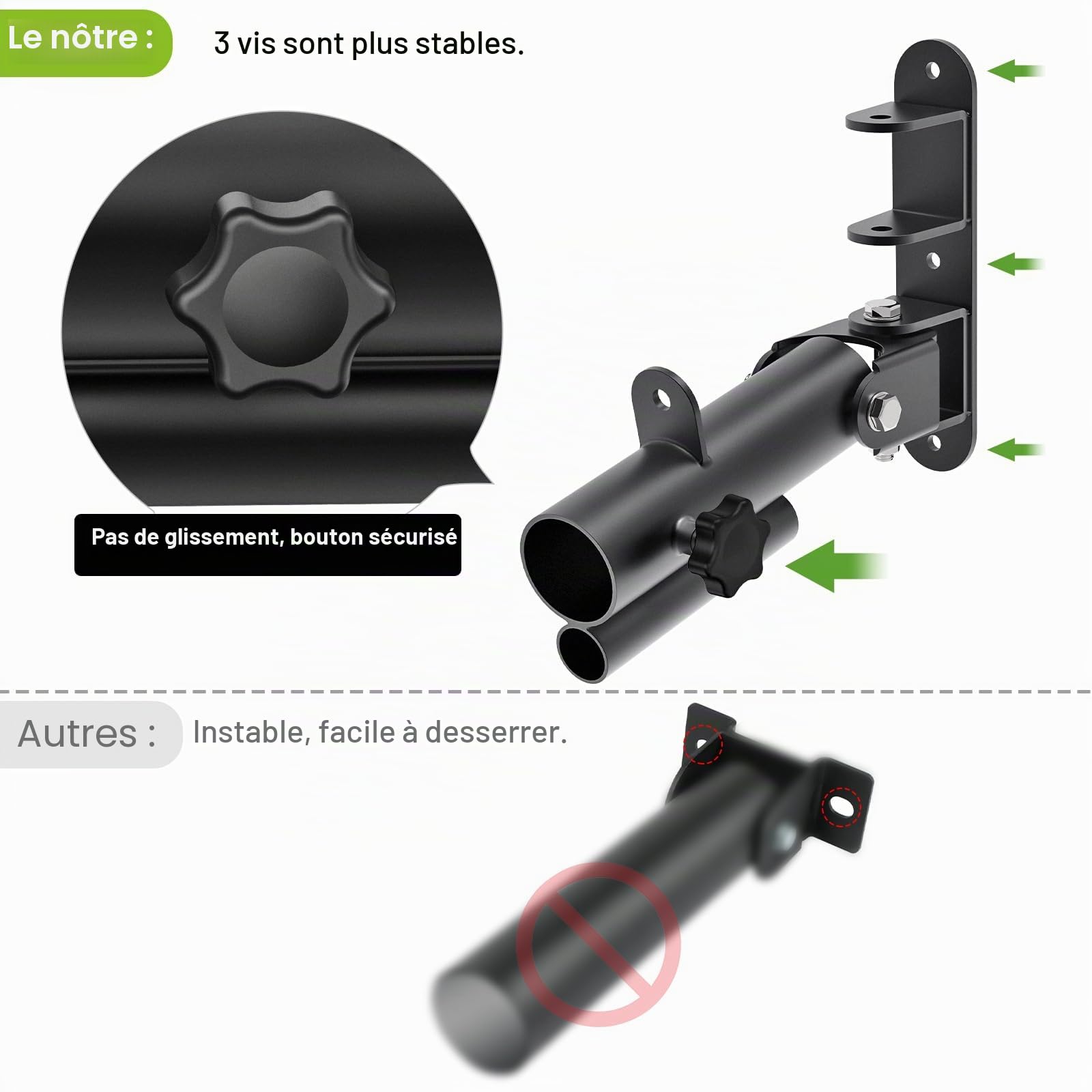 Kipika Wall Mount Landmine Attachment for Olympic Bars, V Bar Row Landmine Handle Attachment for Barbell Bar, Viking Press Landmine Handle Attachment, Ideal for Home Gym Workouts