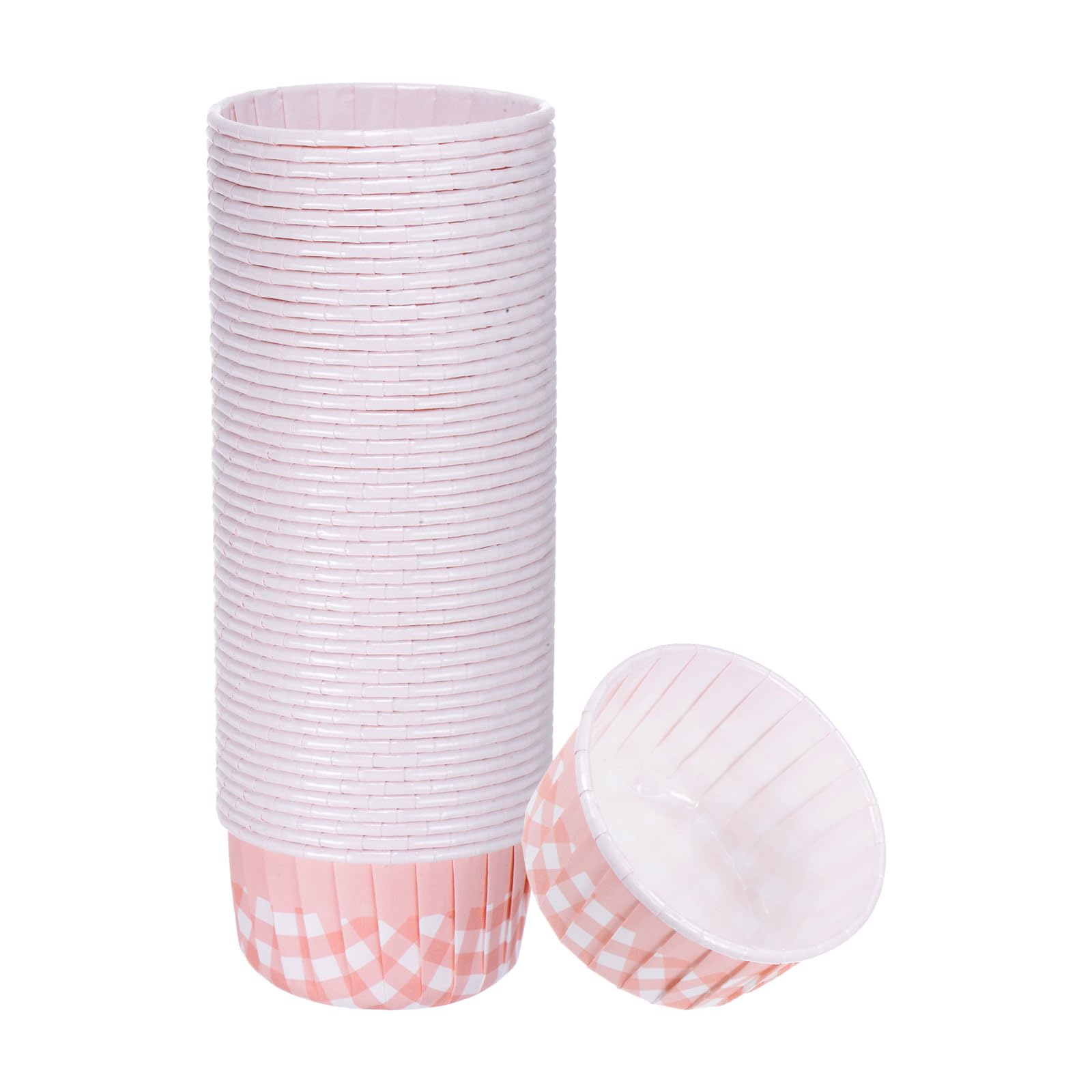 HARFINGTON 50 Pcs Standard Cupcake Liners Cupcake Cups Disposable Oven Safe Baking Pastry Cups for Party, Wedding, Light Pink
