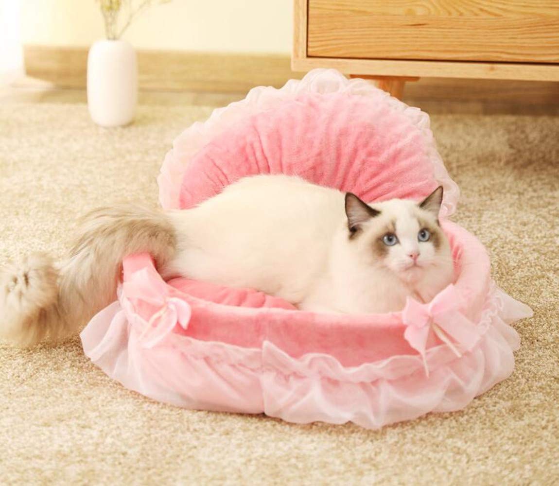 BueasyLace Side Kennel Teddy Bichon Pomeranian Bed Pet Supplies Cat House 46 CM