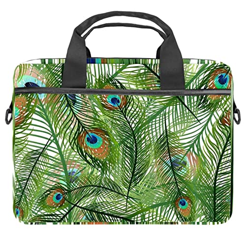 Sac bandoulière ordinateur 13.3 pouces aux finitions plumes de paon