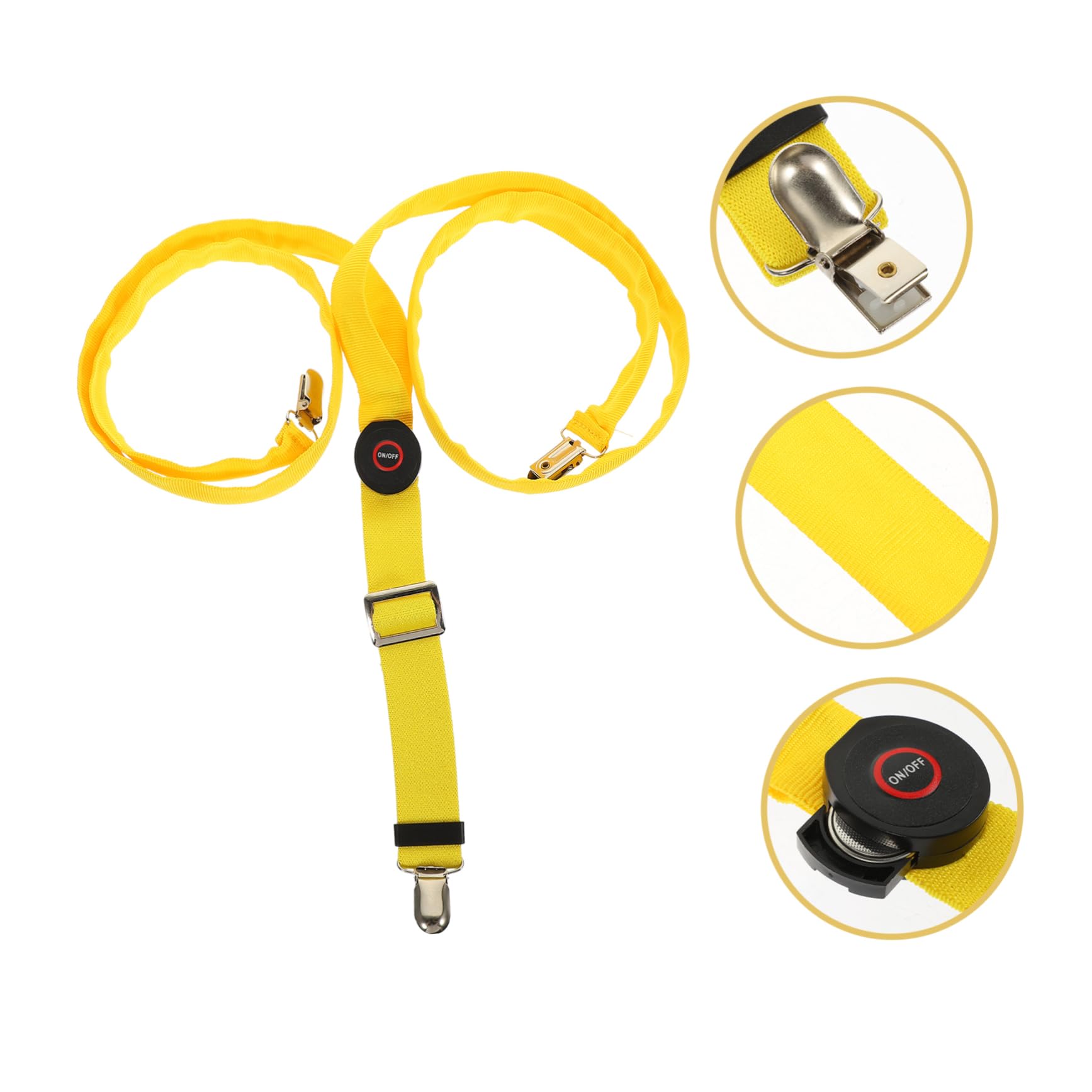 GALPADA 3pièces Pantalon à Bretelles Lumineuses Réglables Avec Clips Pour Festivals Et Fêtes Accessoire Pratique Et Stylé