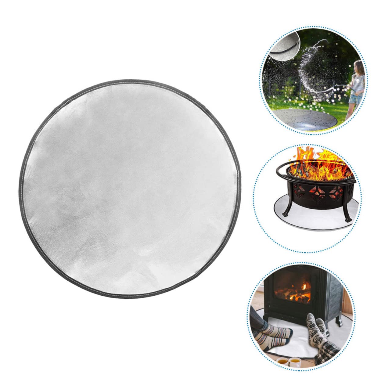 Kisangel Tappetino per Braciere da Esterno Ignifugo Resistente al Calore Accessorio per Barbecue Picnic e Campeggio Facile da Pulire e Riutilizzare