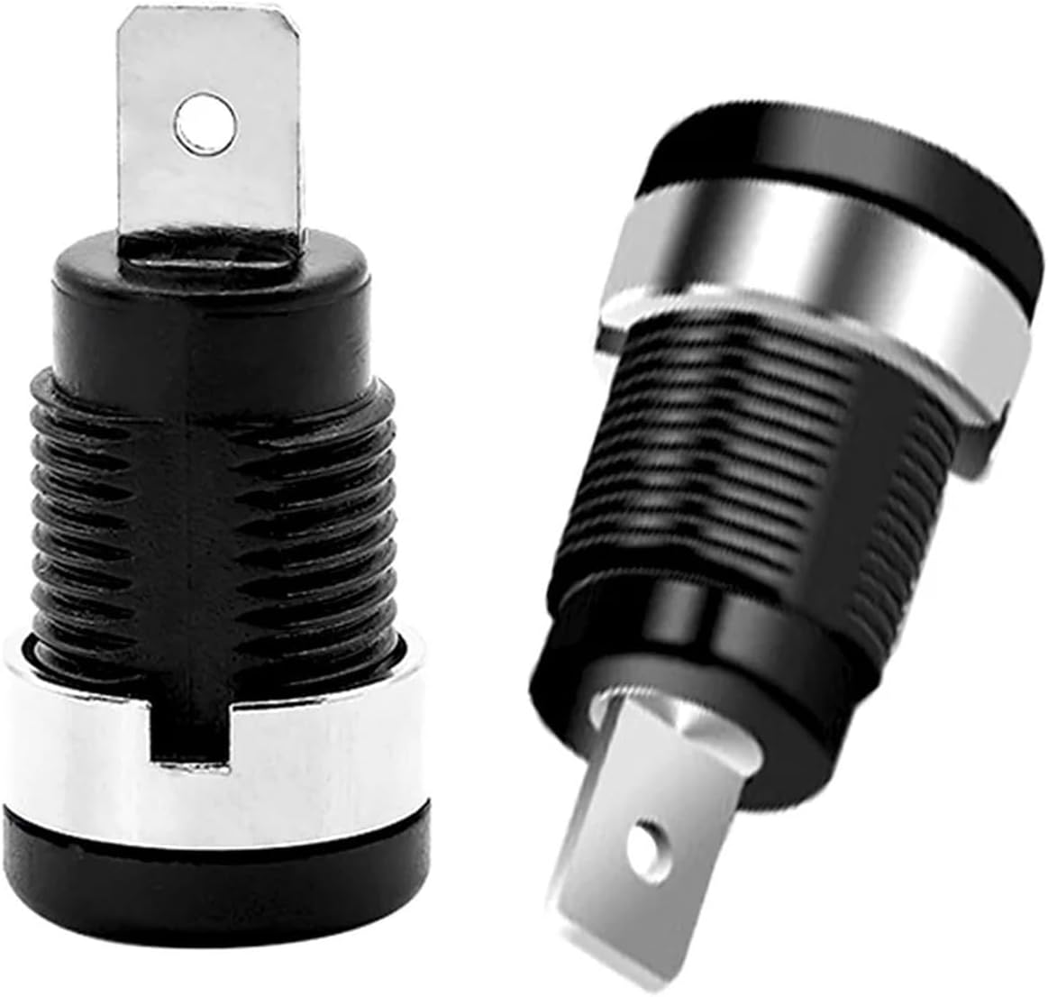 1/5/10Pcs Copper 4mm Binding Post Termina 4mm Banana Socket Panel Mount Test Probe Connector Red and Black(Black,5Pcs)