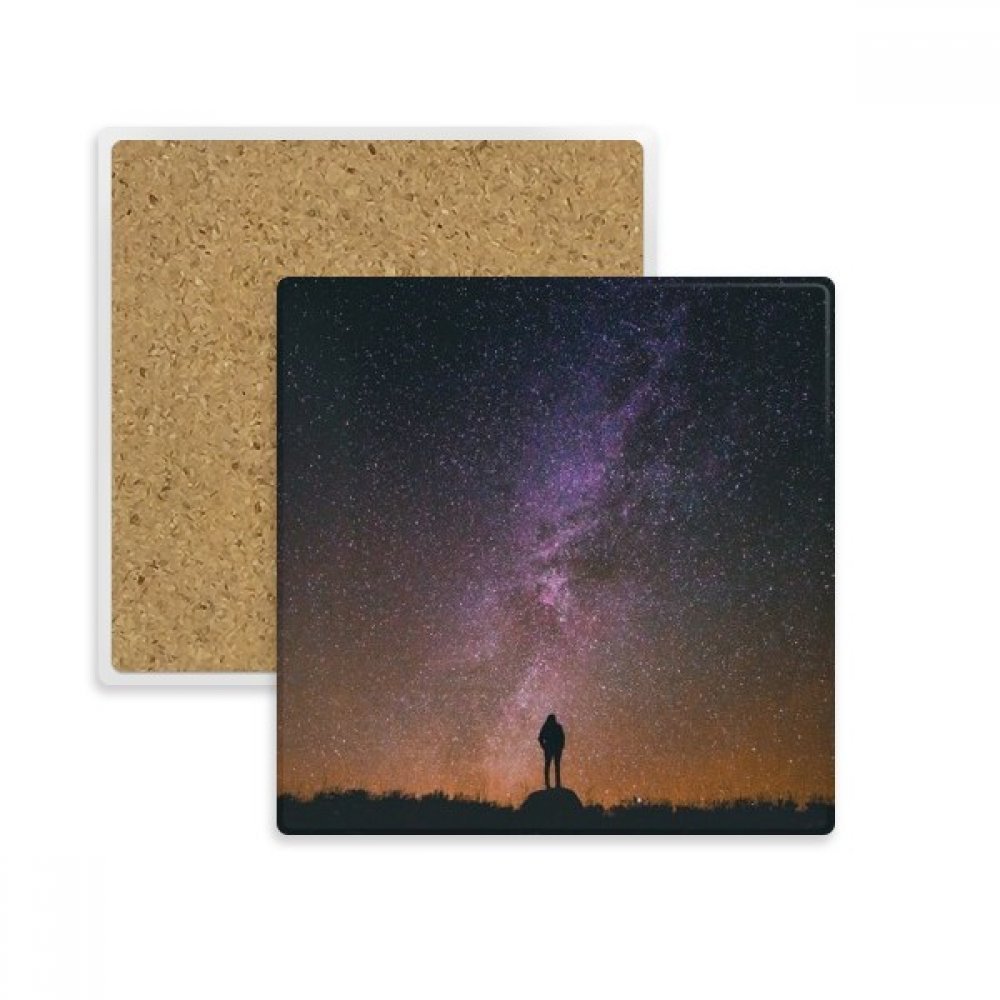 Voie Lactée Coaster : sous-verre absorbant en pierre naturelle pour verre et tasse