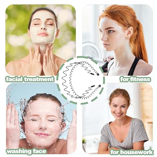 Miniatura 6 de ELANE 10 Pcs Metal Headbands for Men, Curly Hair Headbands for Women Wire Headbands for Women, Metal Hair Bands Long Hair