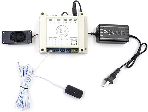 BearHoHo Escape accesorios de habitación con rompecabezas de audio linterna brillo para abrir 12 V cerraduras electromagnéticas para escapar