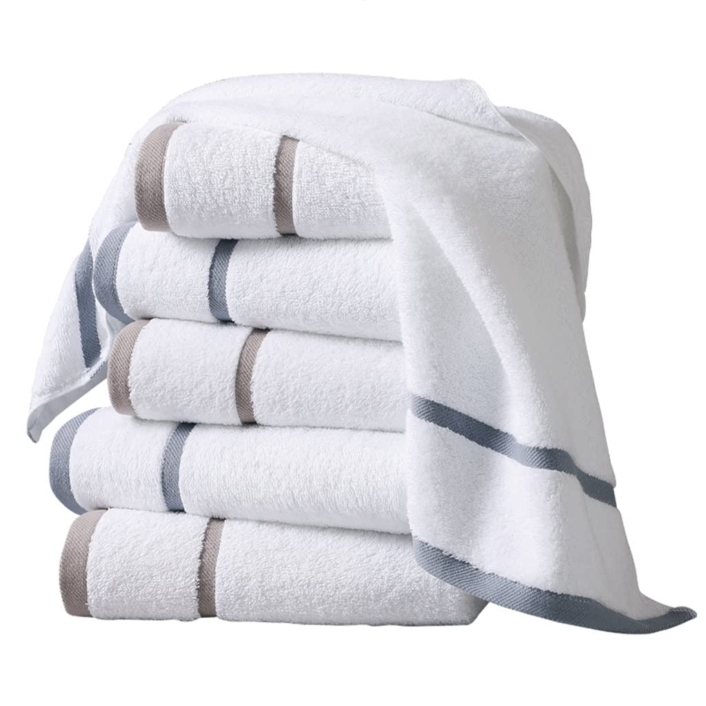 XUEMML Towels for Bathroom Sets of 6，100% Cotton Towels Set,Hotel & Spa Towels for Bathroom ， Highly Absorbent Bathroom Set for Home and Spa (Color : White, Size : 35x75cm/14x30 inches)