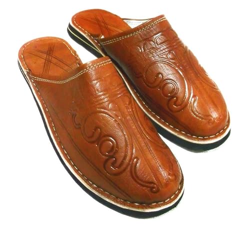 Amazon leather slippers mens Clearance