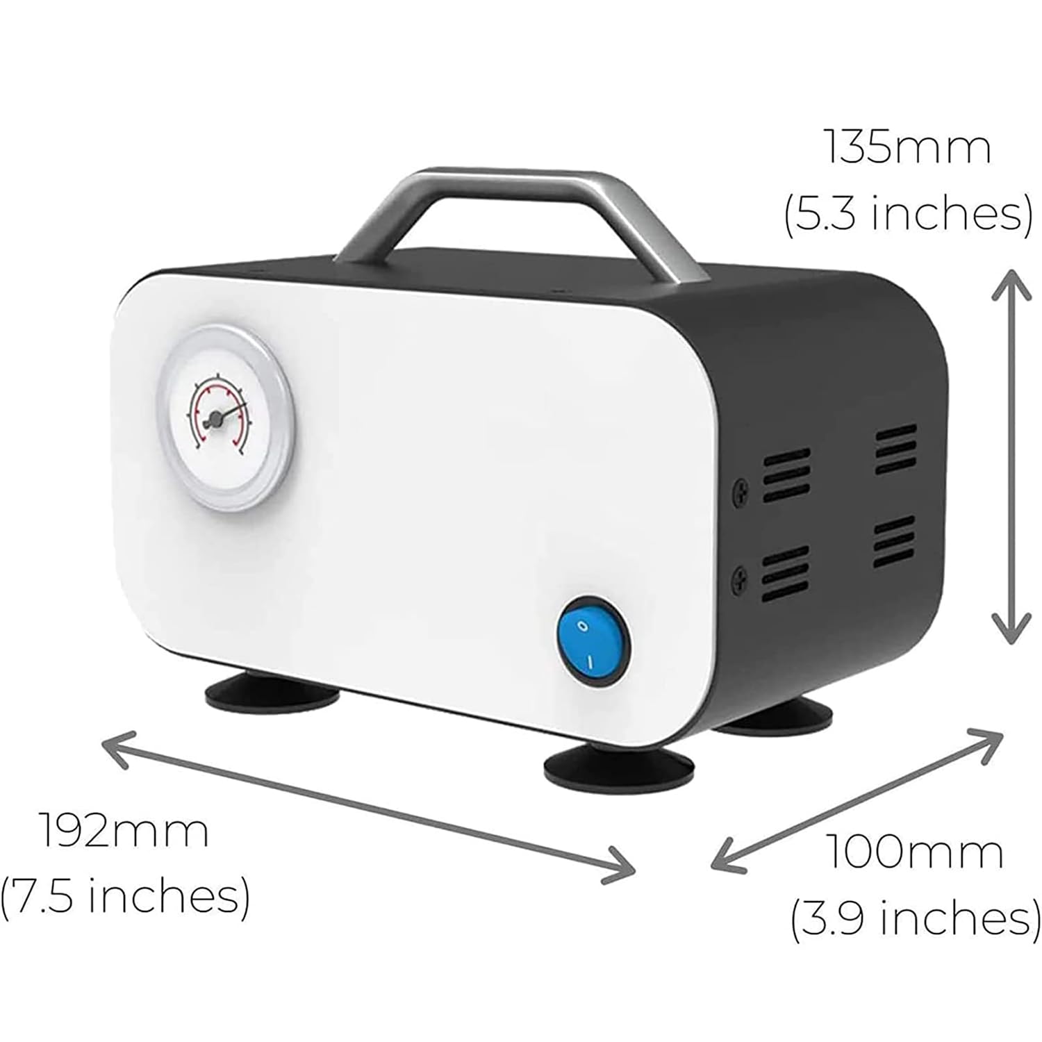 Membranowa pompa próżniowa, laboratoryjna, bezolejowa pompa próżniowa, przenośna pompa podciśnieniowa, przepływ 10 l/min, Ultimate Vacuum 0,075 MPa do użytku laboratoryjnego