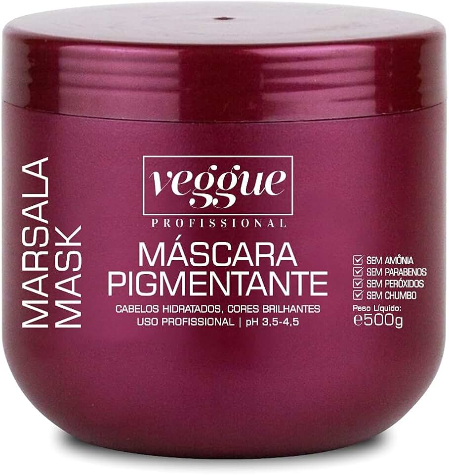 Máscara Capilar Pigmentante Marsala Veggue Profissional 500g