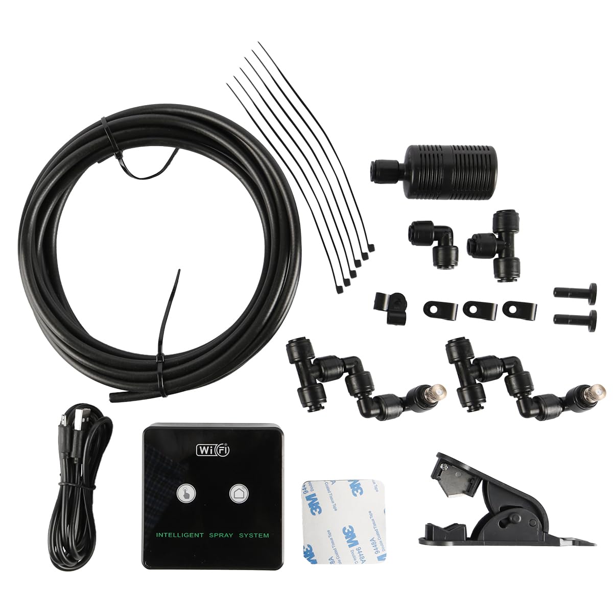 Sistema de nebulización temporizada con tanque de selva tropical con wifi ajustable de 360°, caja para tortugas trepadoras pulverizador automático