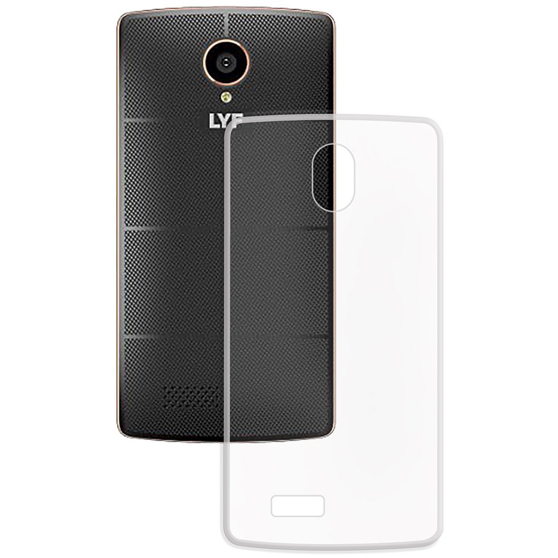 Casotec Basic Case for Reliance Lyf Flame 7S (Plastic_Clear)