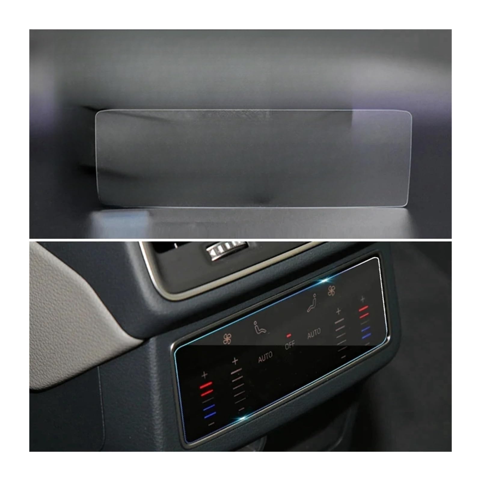 per Audi A6 C8 2018-2023, Pellicola Protettiva in Vetro temperato per Schermo del Sistema di Navigazione dell'auto, Copertura Posteriore.
