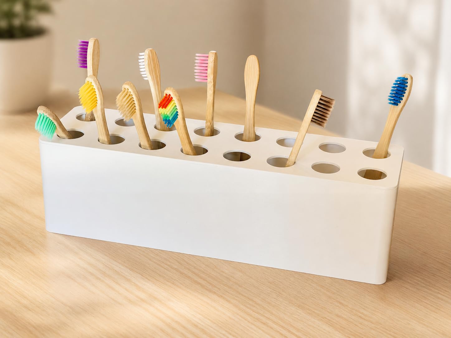 Zahnbürstenbox/Zahnbürstenständer (16er) für Kinder – Kinder-Zahnbürstenhalter für Kita, Kindergarten, Gruppenraum und Bad.