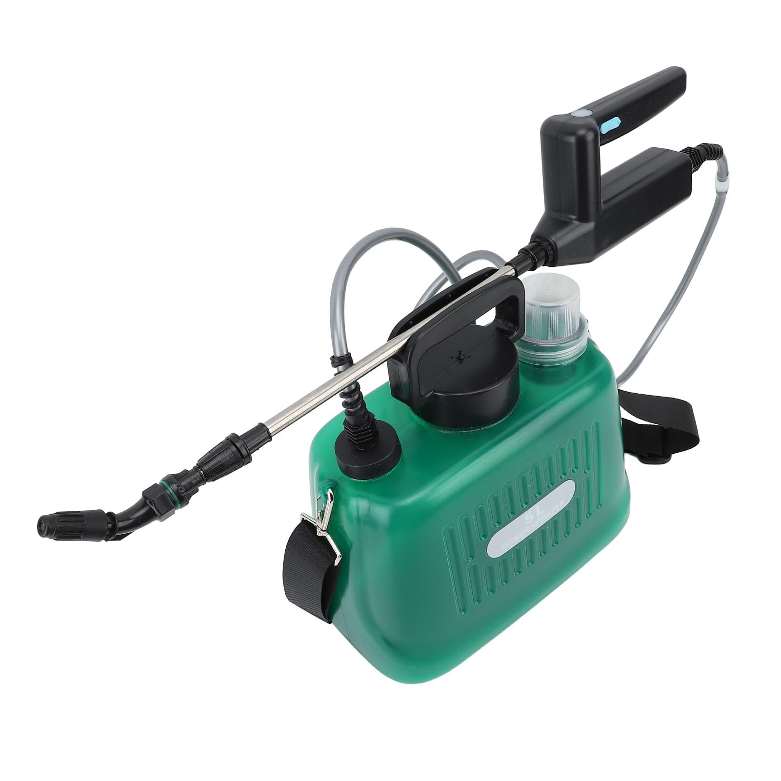 HEEPDD Pulverizador de Jardín Portátil para Control de Malezas, Lavado de Autos, Limpieza de Patios, Operación Automática, 4 Boquillas para Propietarios de Viviendas, Jardineros, Pulverizador (Green)