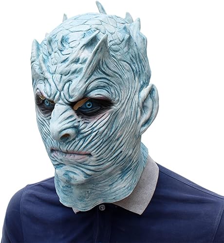 Miniatura 2 de Máscara de Halloween de Juego de Tronos, Noche de Rey de Caminante Blanco, Máscara de Accesorios de Fiesta Máscara de Cabeza de Látex espeluznante