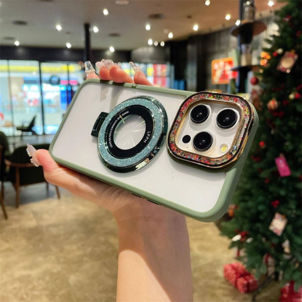 Coque de téléphone magnétique verte antichoc avec support iPhone 11 - 8