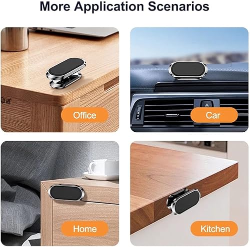 Miniatura 6 de Soporte de teléfono para automóvil con rotación de 360, imán universal para teléfono móvil (2 pares), Redmi, Xiaomi, etc. Adecuado para la mayoría