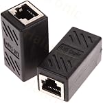 2 Pack RJ45 Coupler ethernet Cable Coupler LAN Connector Inline Cat7/Cat6/Cat5e Ethernet Cable Extender Adapter Female to Female