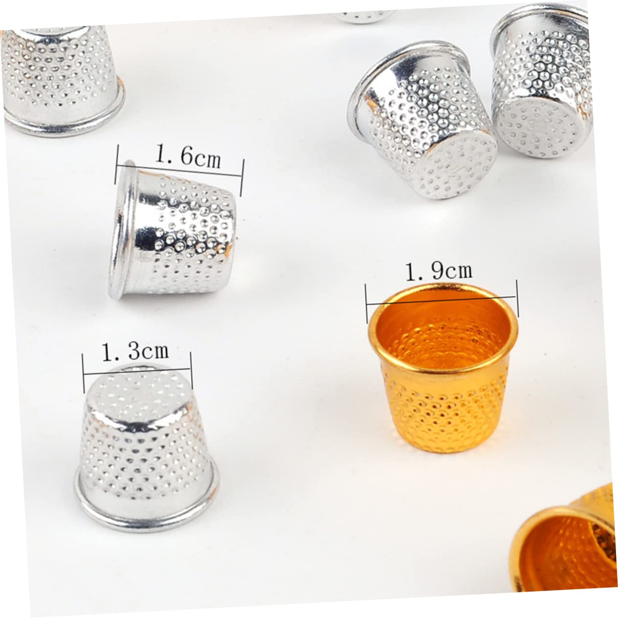 LALAFINA 2sets Metal Thimble Perfect Sewing Companion Ideal for DIY Crafts and Home Projects 50pcs*2