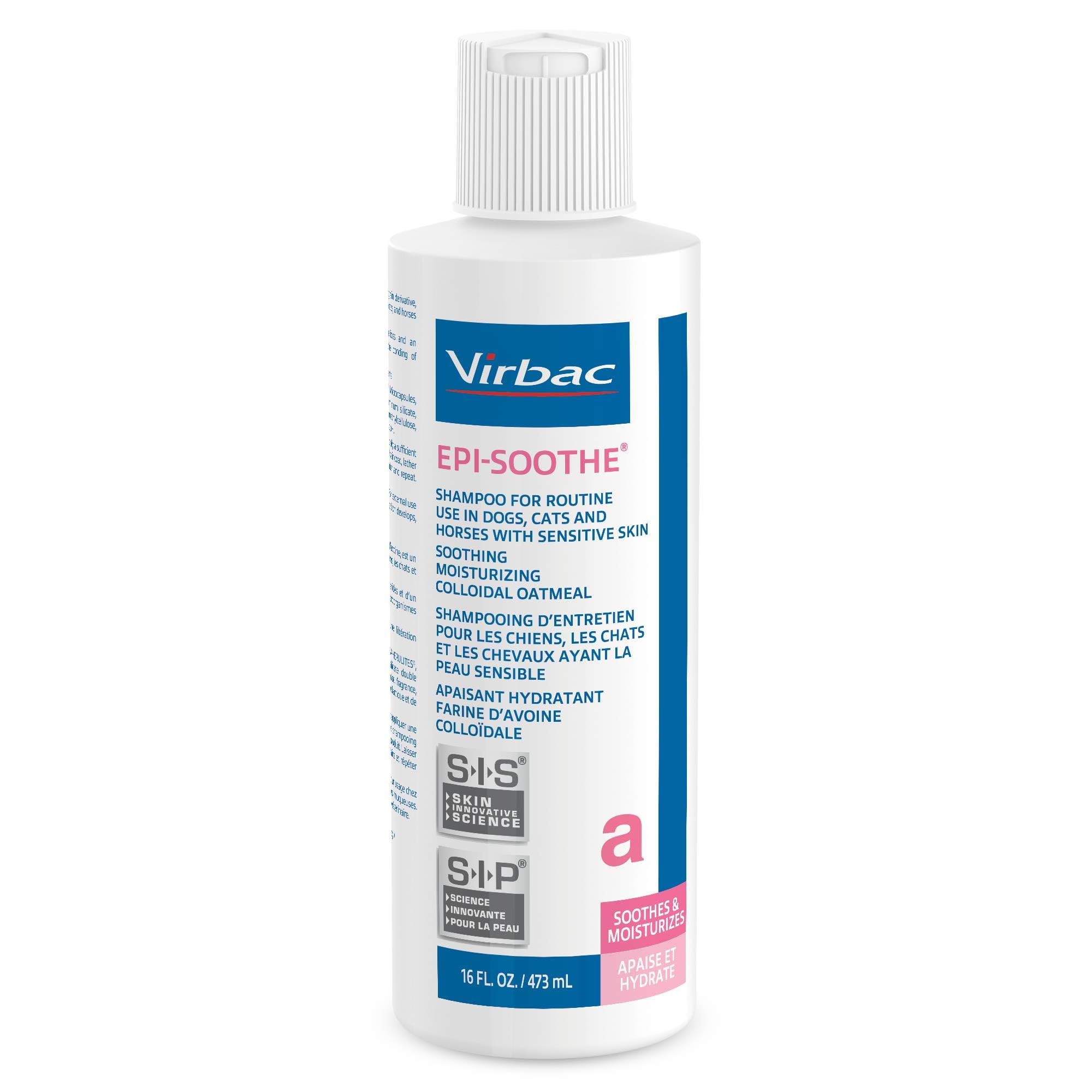 Virbac Epi-Soothe Pet Shampoo For Dogs, Cats & Horses (16 oz) - For Dry or Sensitive Skin