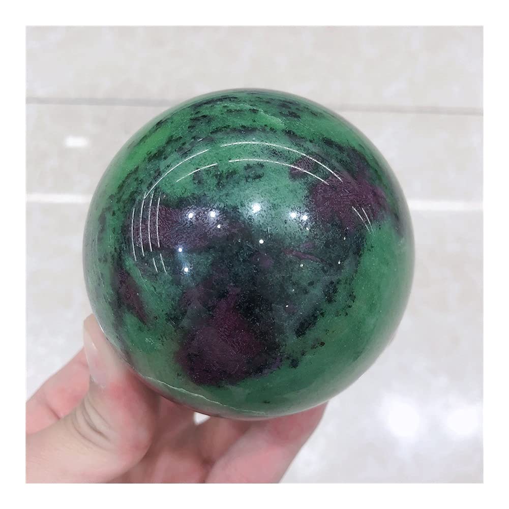 Boule en zoïsite à rubis naturel de 5 cm pour lithothérapie et décoration intérieure