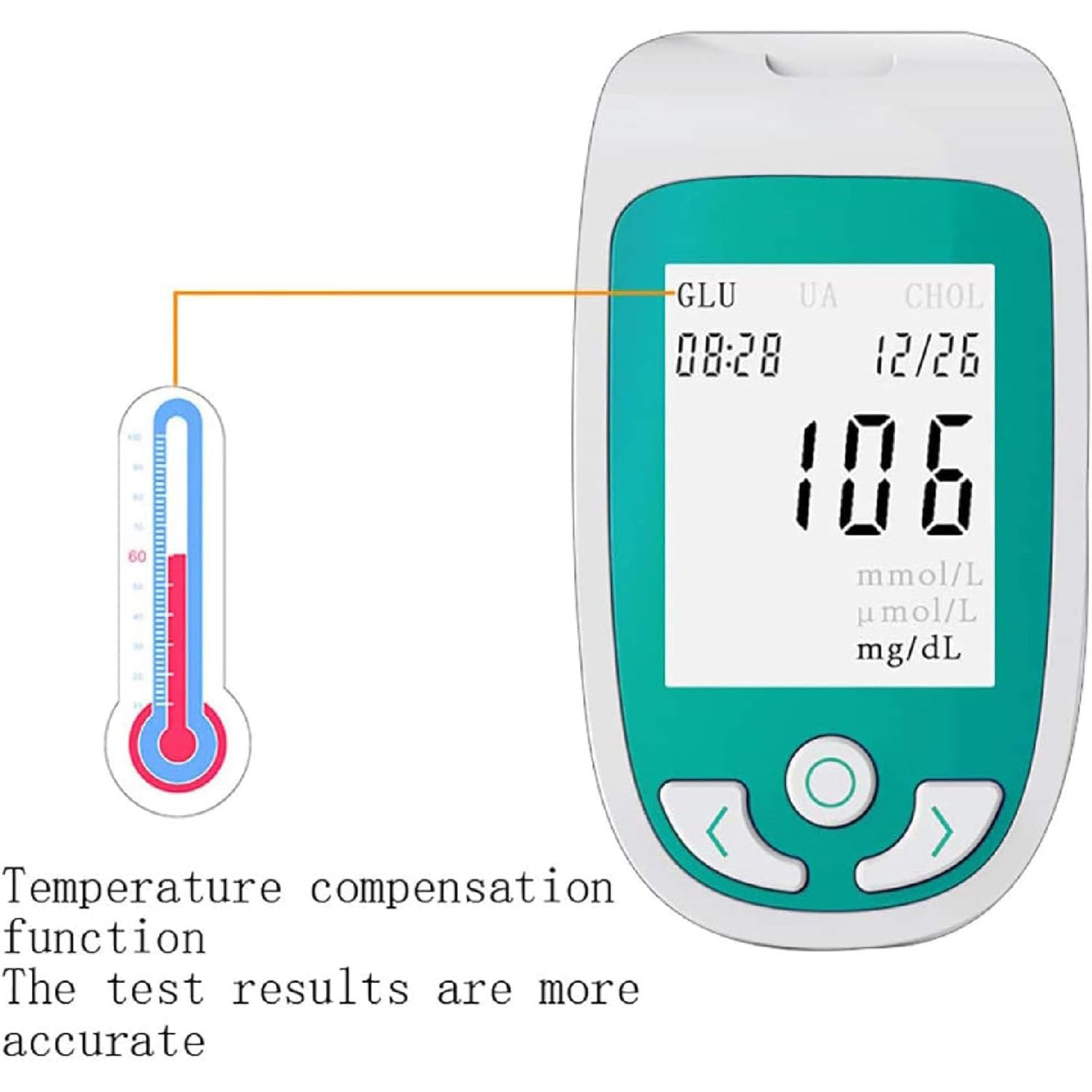 Monitor 3 In 1 Per Glucosio, Acido Urico, Colesterolo, Kit Per Esami Del Sangue Domestici, Memorizzazione Di 300 Set Di Dati Con 50 Analizzatori Di Glucosio Nel Sangue + 25 Di Acido Urico + 10 Analizz