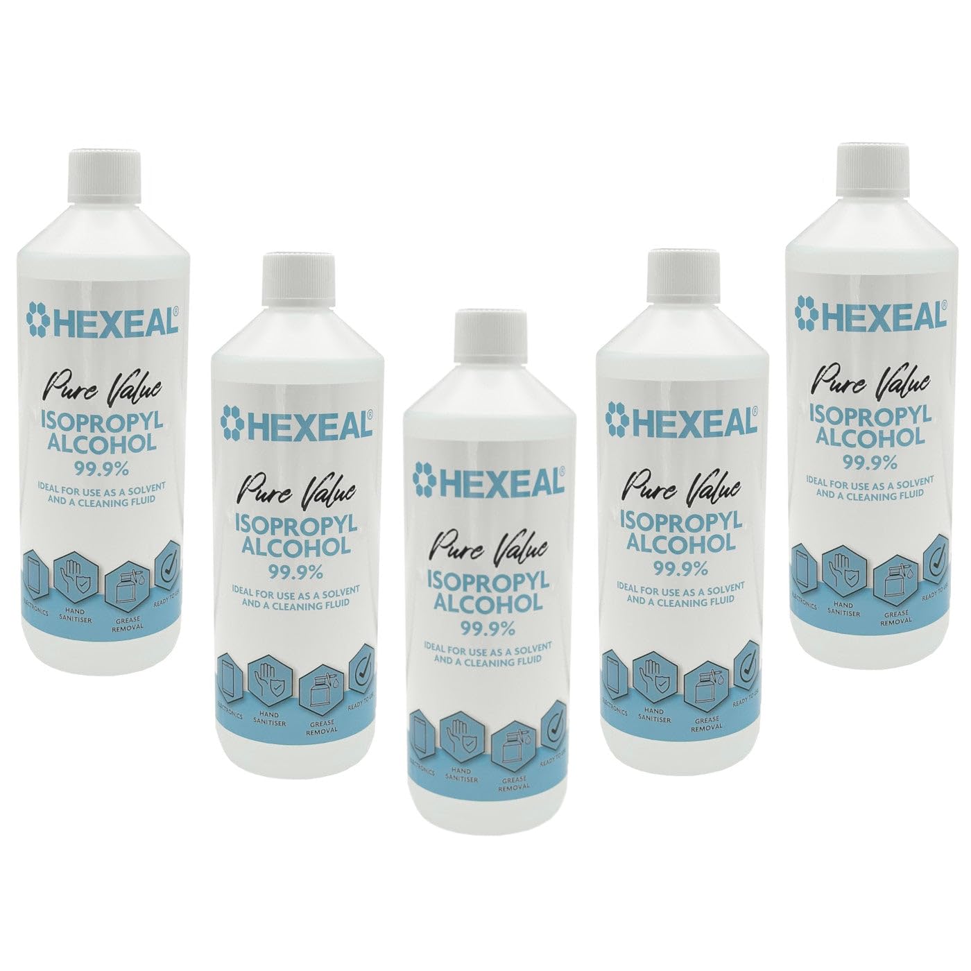 Hexeal Pure Value 99.9% Isopropyl Alcohol 5L – Sanitising & Cleaning
