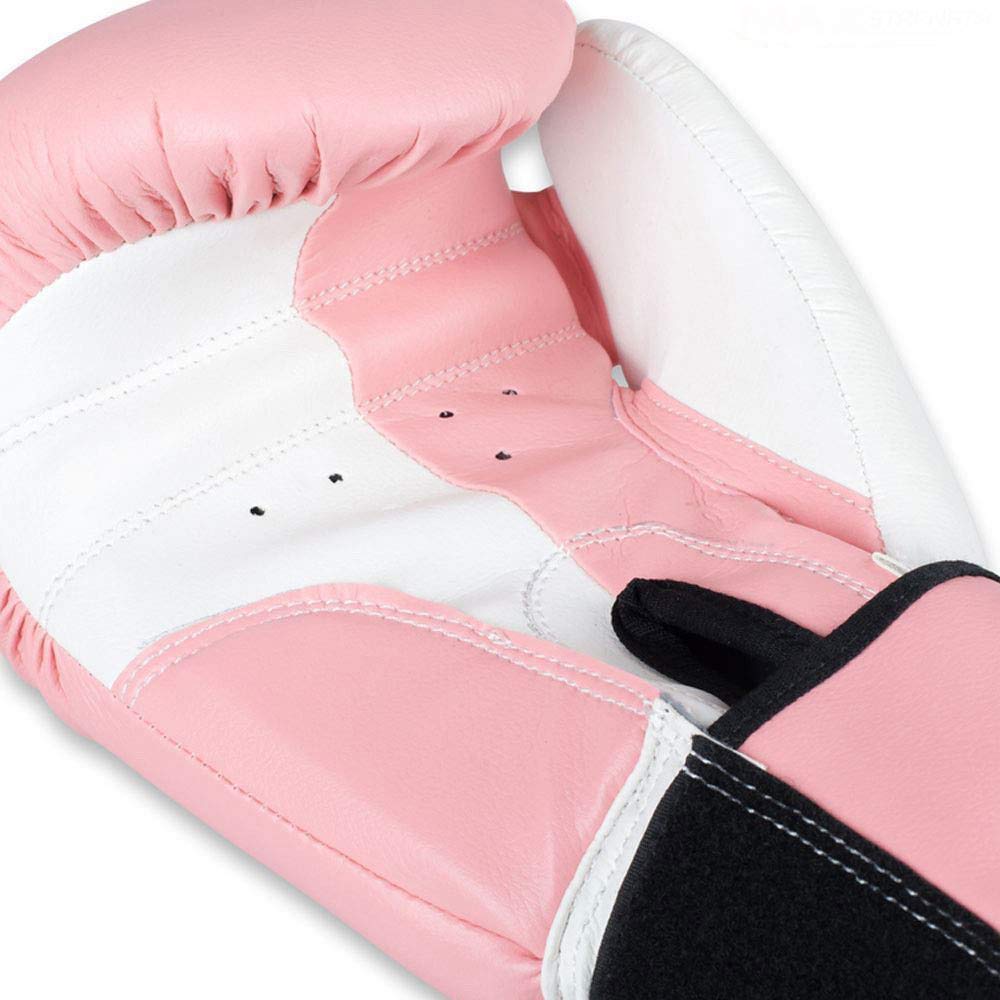 MAXSTRENGTH Rękawice bokserskie uderzające zestaw tarcza hak i dżab dziurkowanie cel trening kickshield dziurkowanie torby klocki MMA (różowy/biały, 237 ml)