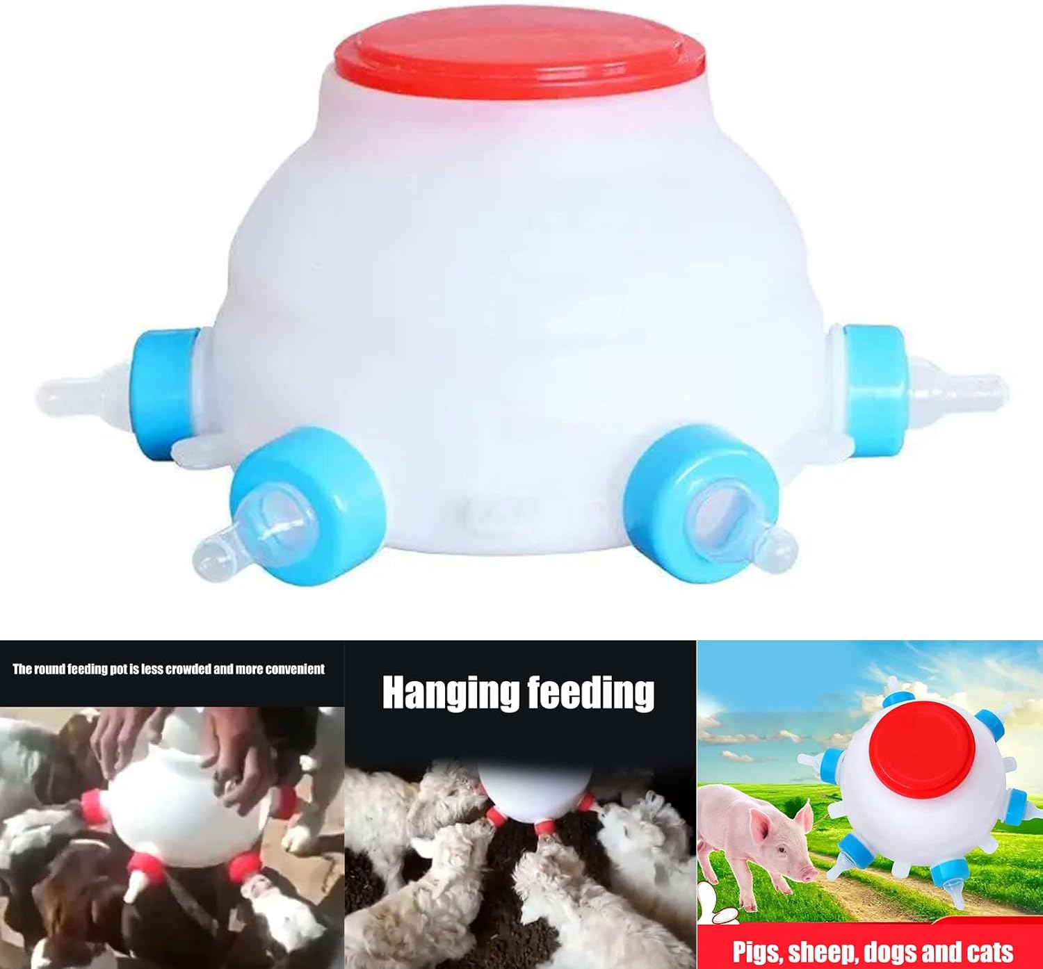 Portable Nurseries Weaner Cow Ranch Tool Calfs Feeding Bottles Feeders for Various Species with User Friendly Farm Animal Feeders