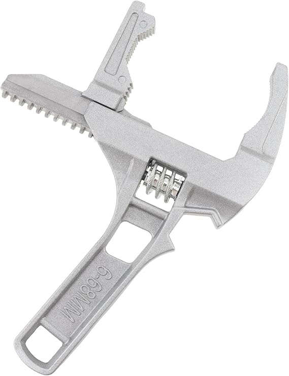 Stubby Adjustable Wrench, Large Opening Wrench Spanner, Aluminum Alloy Wide Jaw Spanner Repair Tool for Bathroom Washbasin Tube Plumbing Automotive