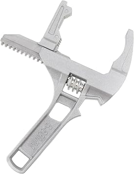Stubby Adjustable Wrench, Large Opening Wrench Spanner, Aluminum Alloy Wide Jaw Spanner Repair Tool for Bathroom Washbasin Tube Plumbing Automotive