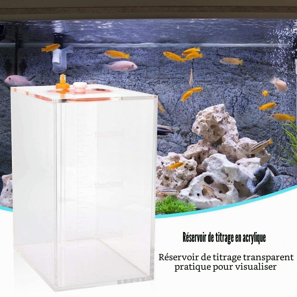 Réservoir de Titration Transparent en Acrylique, 2,5L, avec Pompe Doseuse et Échelle de Mesure, pour Aquarium, Modèle DT-25