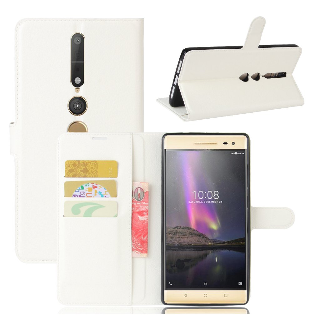 NEKOYALenovo PHAB 2 Pro Wallet Case, Premium PU Leather Flip Folio Wallet Case with Card Slot, Stand Holder and Magnetic Closure [TPU Shockproof Interior Case] Compatible with Lenovo PHAB 2 Pro