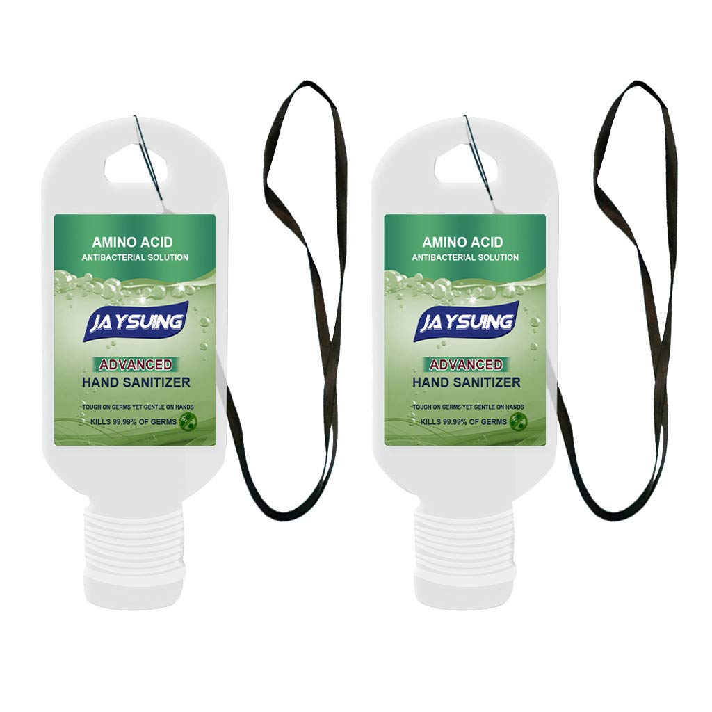 MNLOS Refreshing Hand Sanitizer Gel, Washless Hand Soap Gel, Capacity Household Cleaning Gentle Hydrating Hand Sanitizer Soothing Gel,Non-irritating,Pump Bottle 2pc/50ml