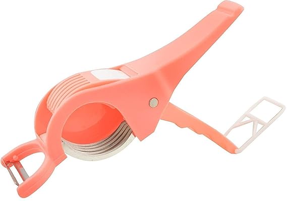 DeoDap Veg Cutter Sharp Stainless Steel 5 Blade Vegetable Cutter with bottle opner, Free (Any Color)