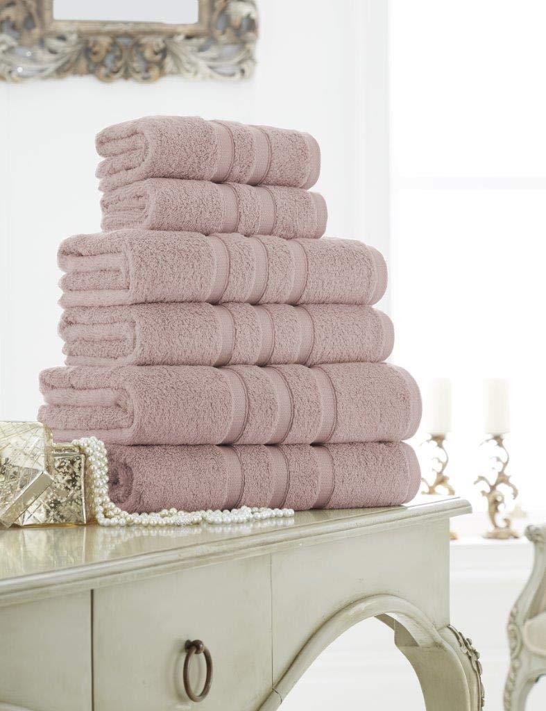 Artistic Fashionista Limited Pure Egyptian Cotton Hotel Quality Super Soft Thick & Absorbent ZERO TWIST Hand Towel, Bath Towel, Bath Sheet, Jumbo Bath Sheet (Blush Pink, Hand Towel - Pack 2)